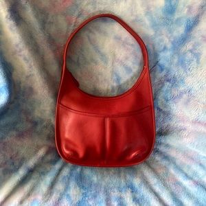 Large Red Vintage Coach Ergo Pocket Zip Bag